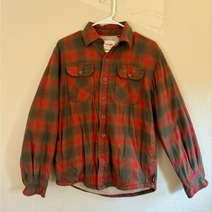 Sherpa Lined Wrangler Plaid Flannel, Size S